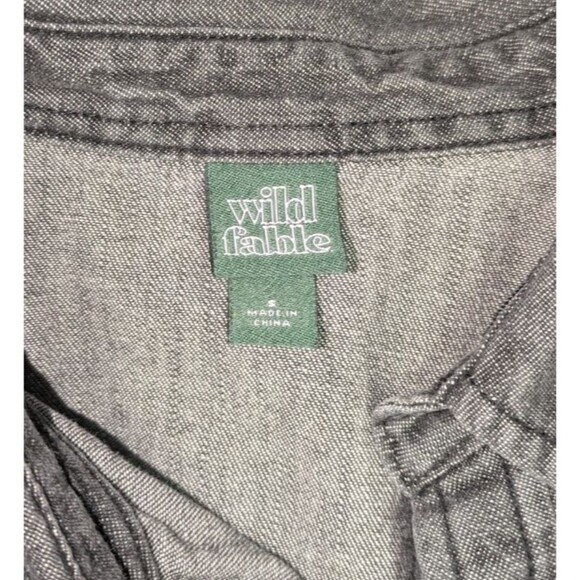 Wild Fable Button Down S Women's Black Denim Pearl Snap Western Cowgirl Ranch - Picture 5 of 6